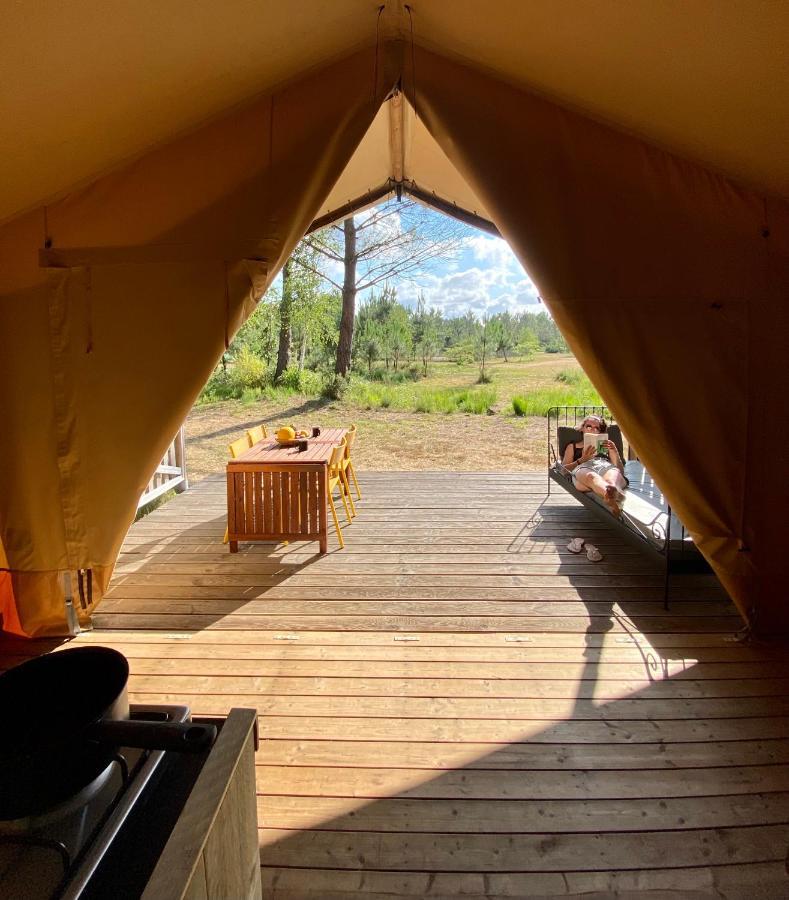 Camping La Kahute - Tente Lodge Au Coeur De La Foret Carcans Esterno foto