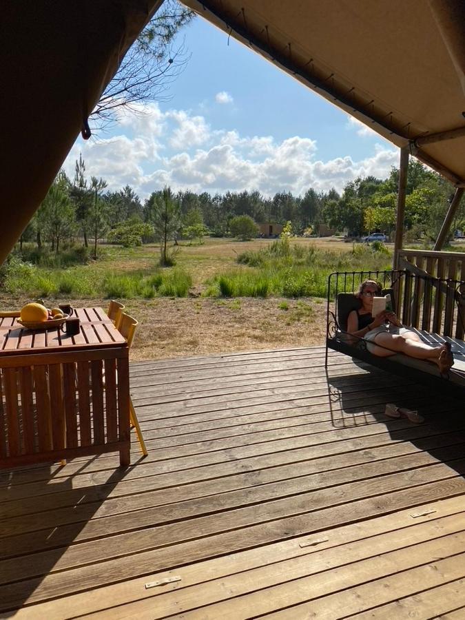 Camping La Kahute - Tente Lodge Au Coeur De La Foret Carcans Esterno foto